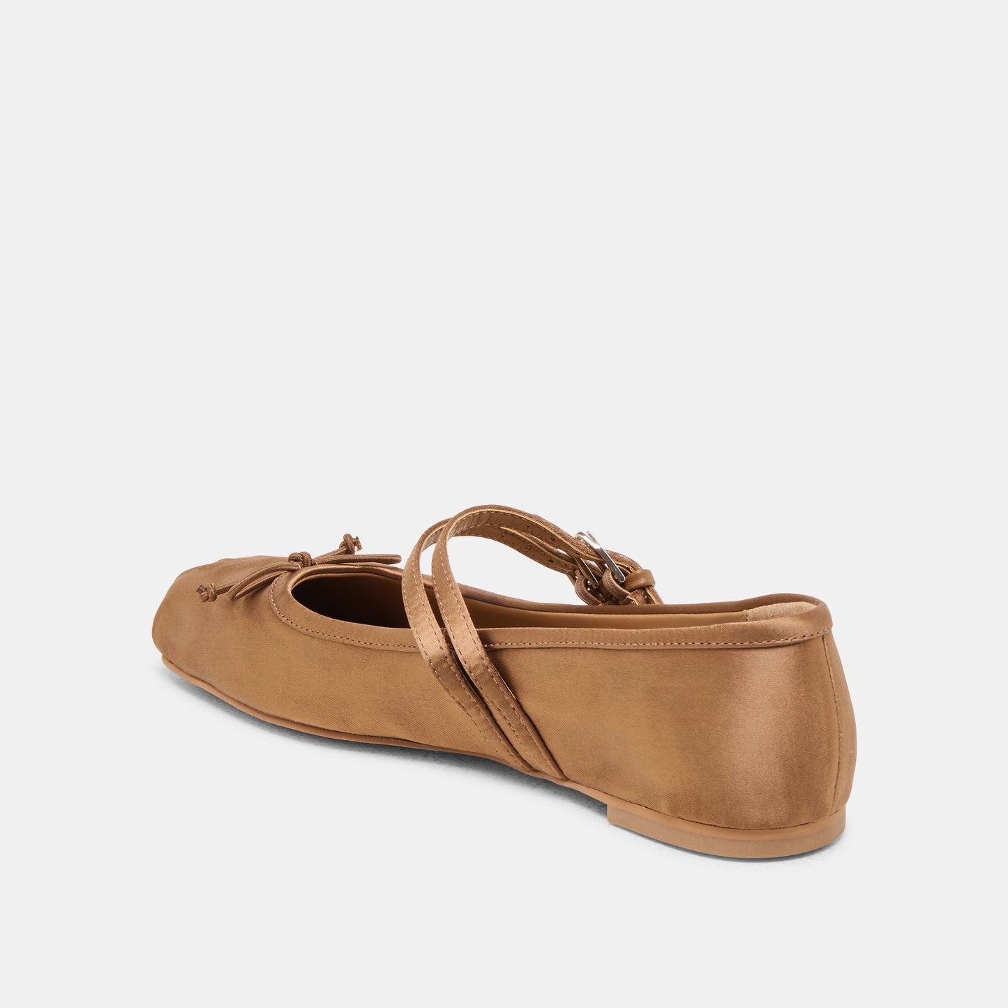Gibsen Mid Brown Satin Ballet Flats Dolce Vita