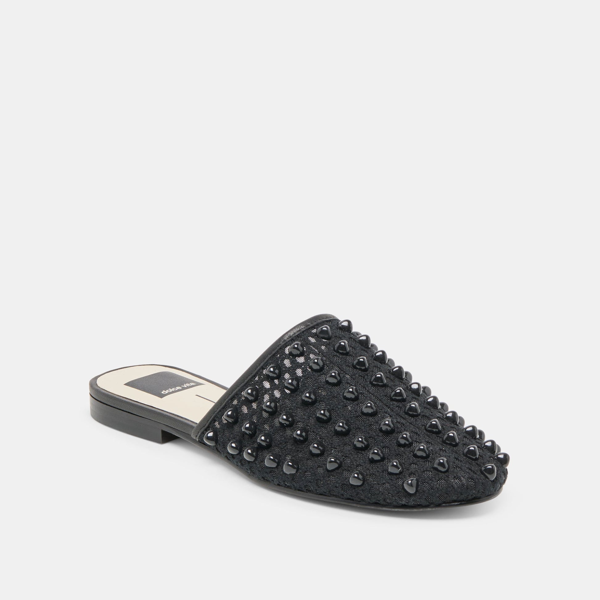 Rova Bead Onyx Beaded Mesh Flats Dolce Vita