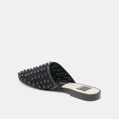 Rova Bead Onyx Beaded Mesh Flats Dolce Vita