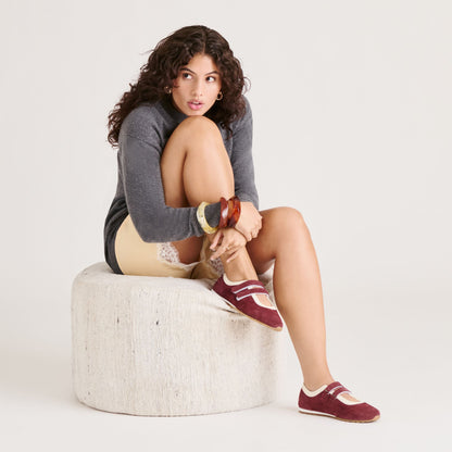 Swan Burgundy Suede Sneakers Dolce Vita