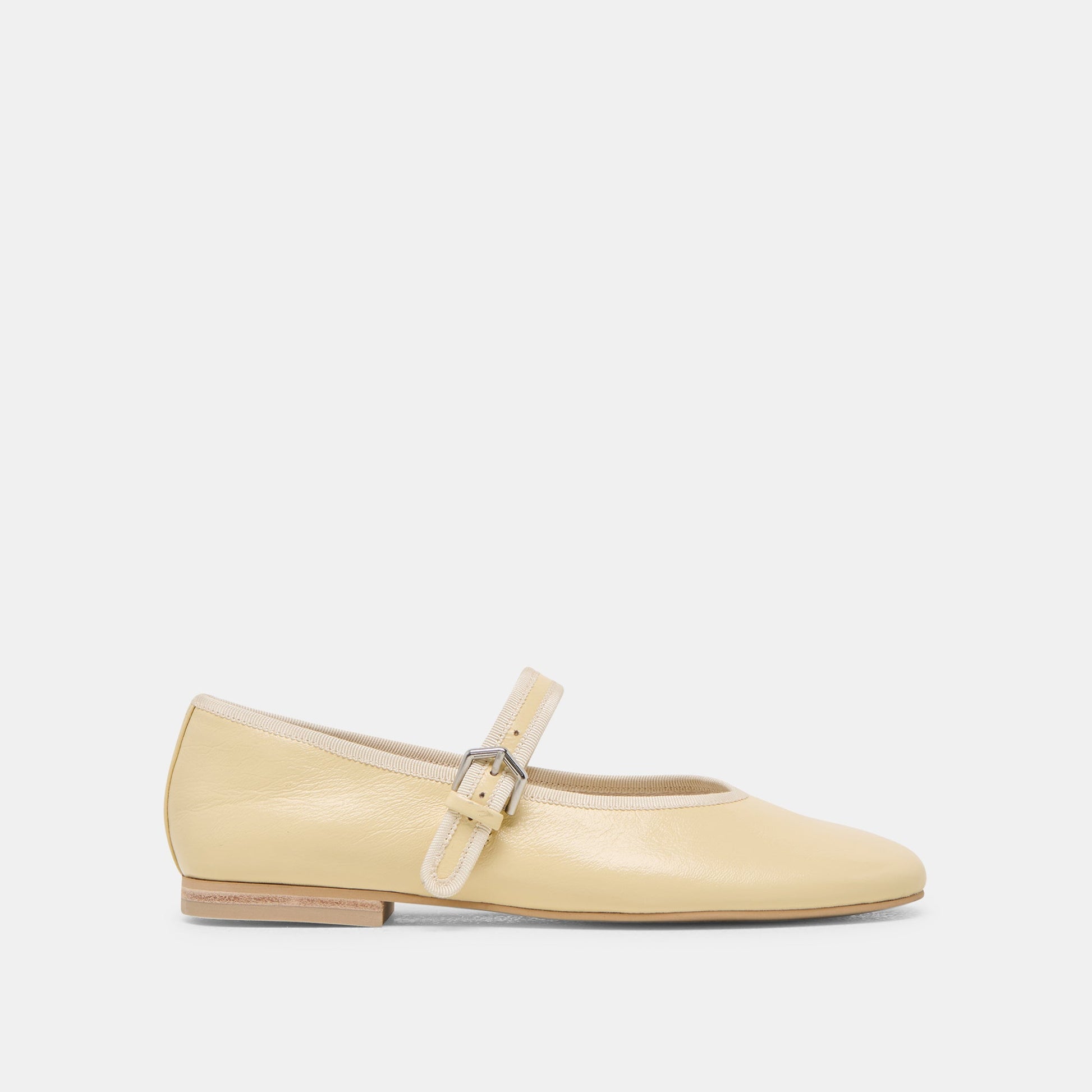 Roslyn Light Yellow Leather Ballet Flats Dolce Vita