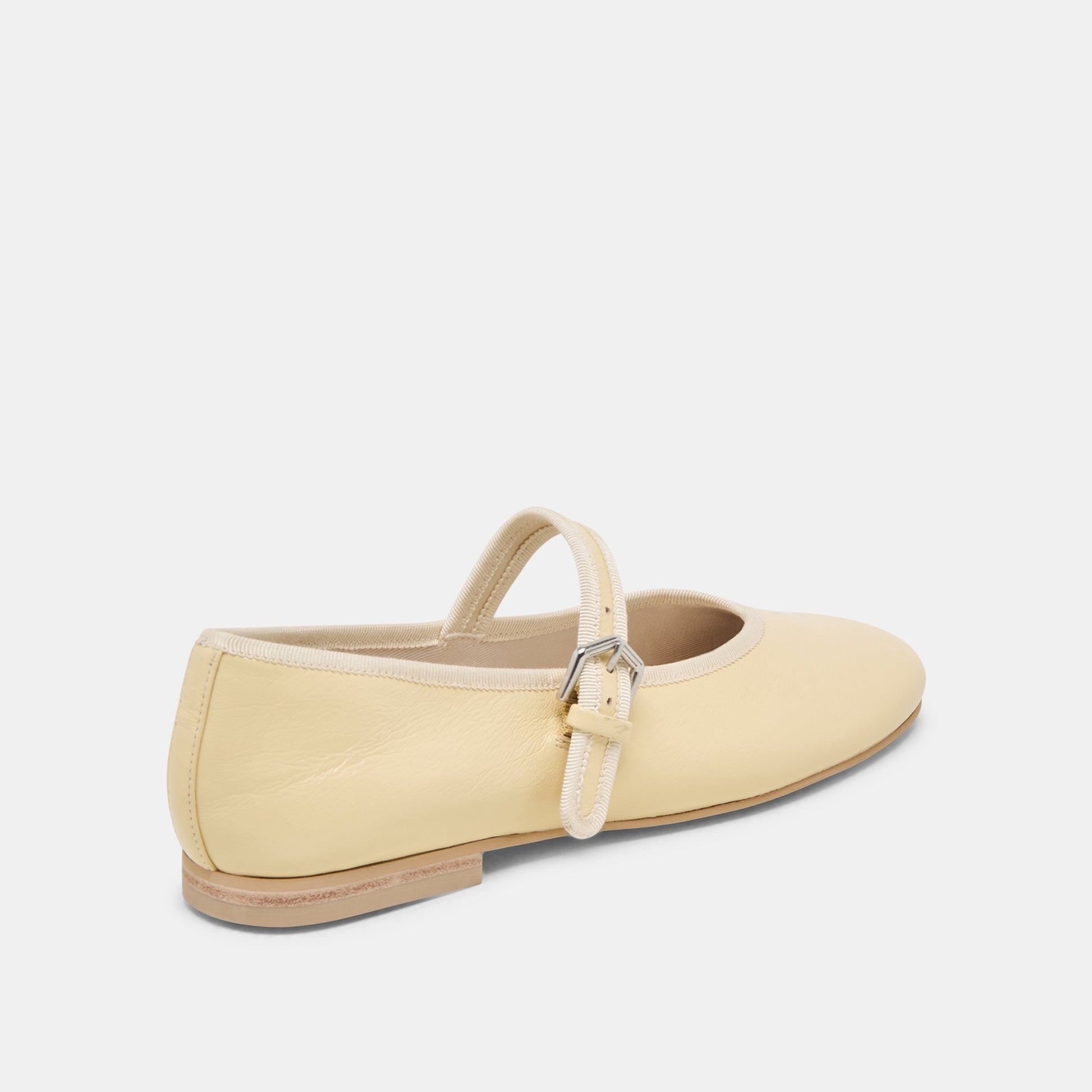 Roslyn Light Yellow Leather Ballet Flats Dolce Vita