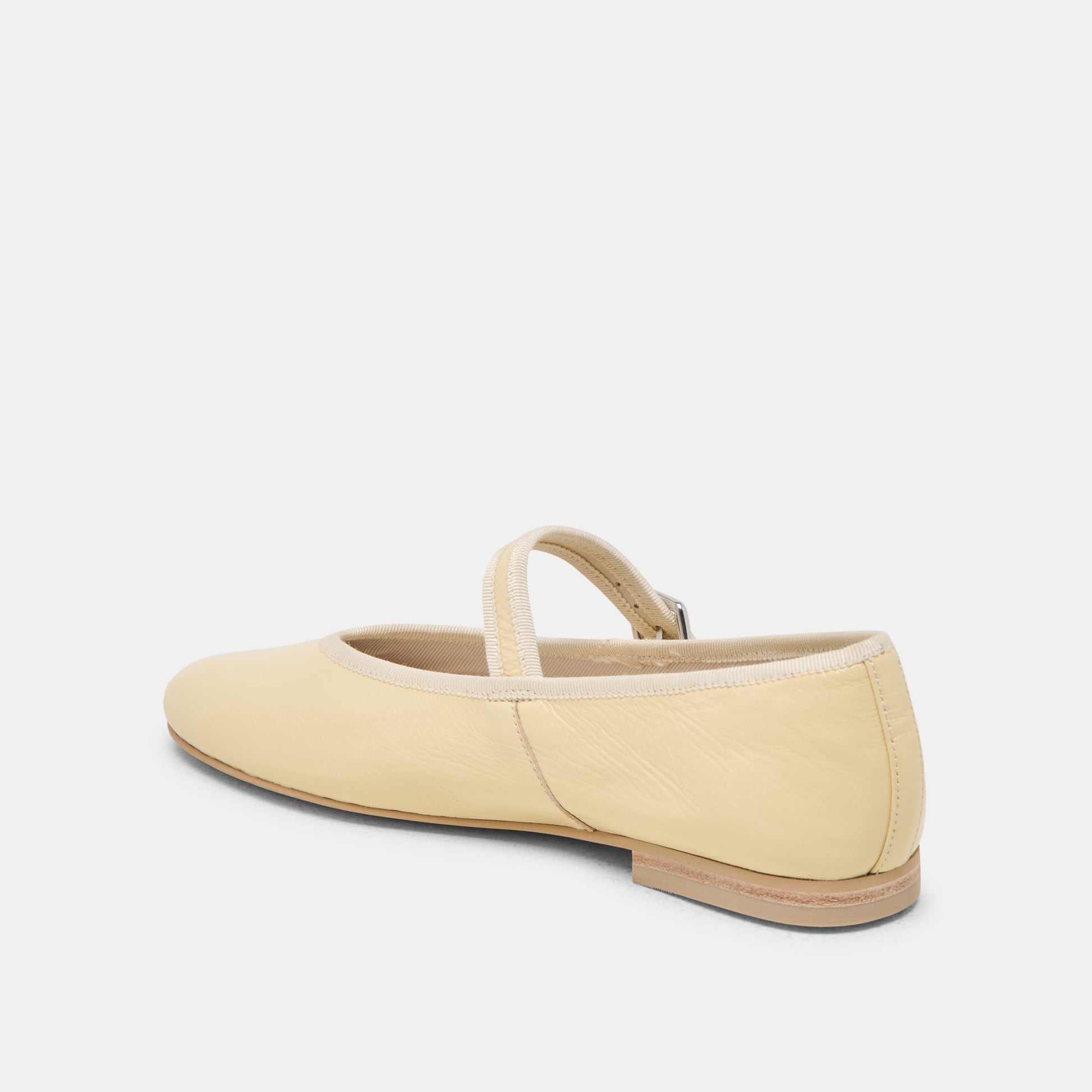 Roslyn Light Yellow Leather Ballet Flats Dolce Vita