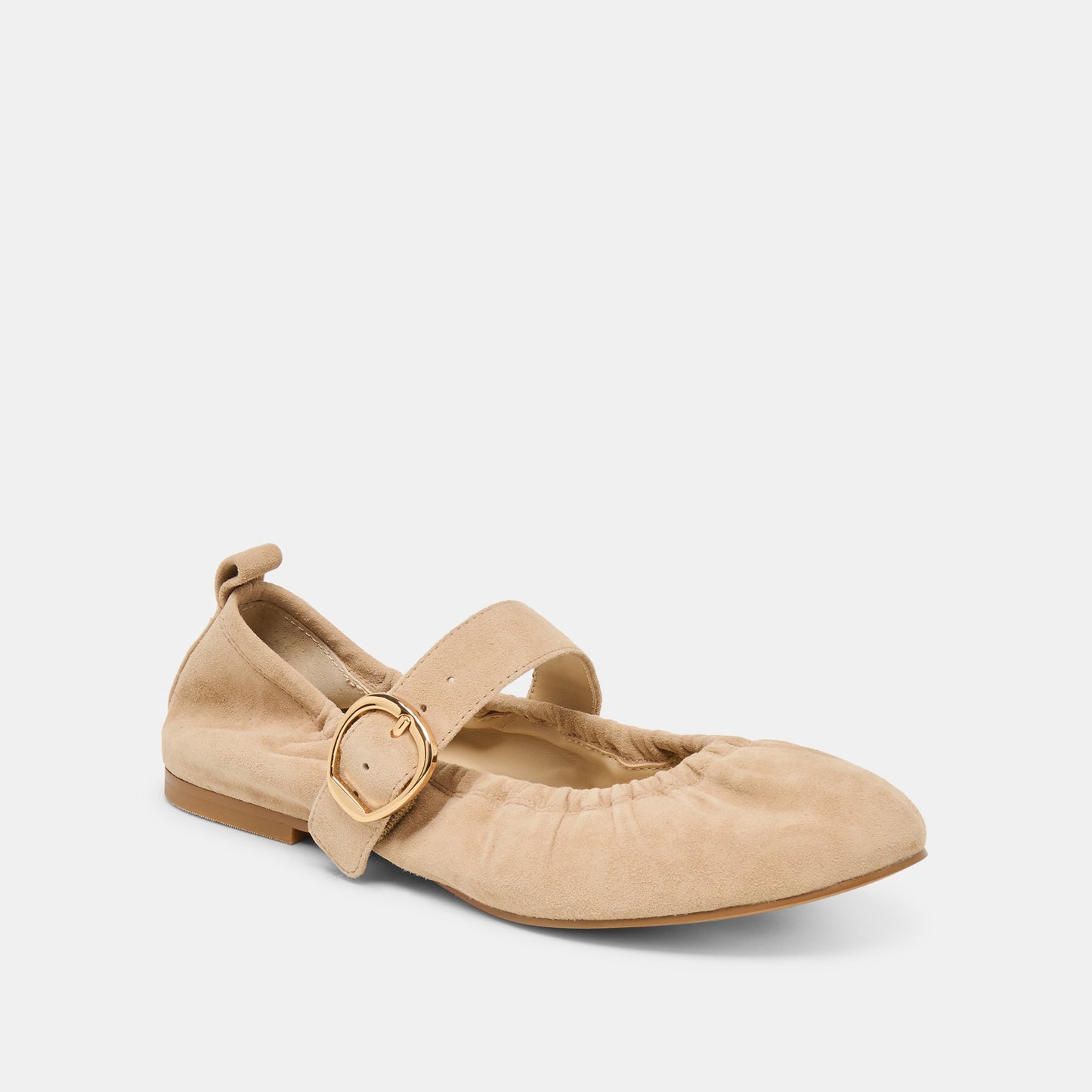 Caely Camel Suede Ballet Flats Dolce Vita