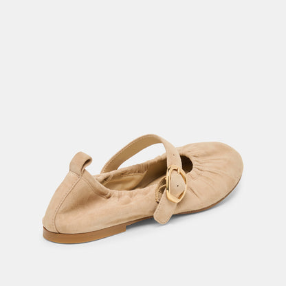 Caely Camel Suede Ballet Flats Dolce Vita