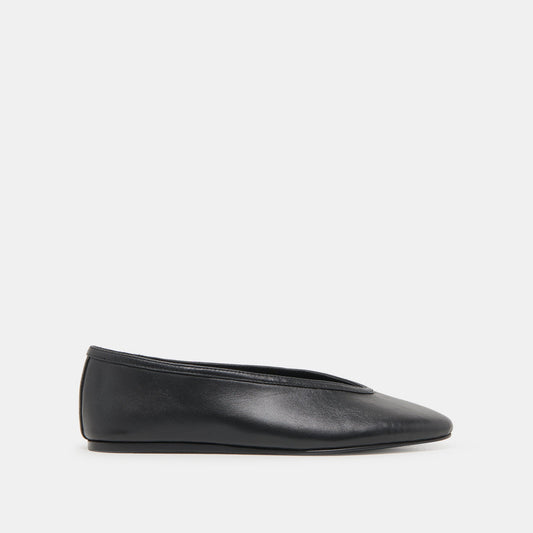Braidy Black Leather Ballet Flats Dolce Vita