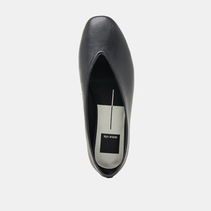 Braidy Black Leather Ballet Flats Dolce Vita