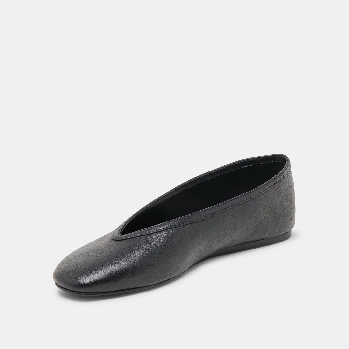 Braidy Black Leather Ballet Flats Dolce Vita