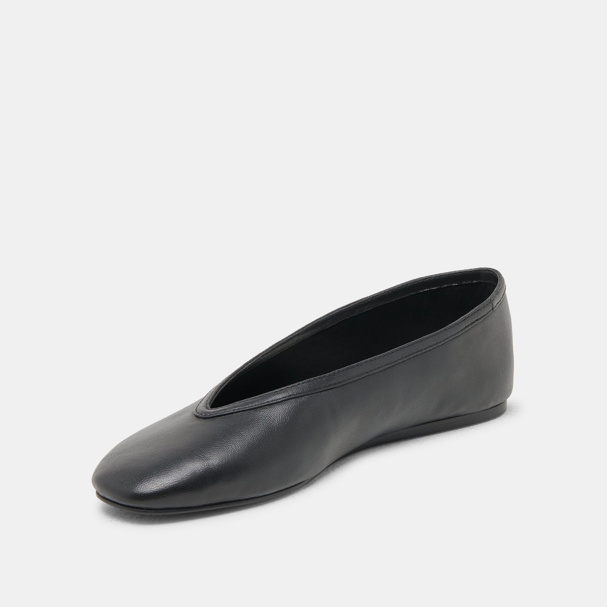 Braidy Black Leather Ballet Flats Dolce Vita