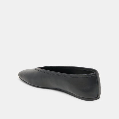 Braidy Black Leather Ballet Flats Dolce Vita