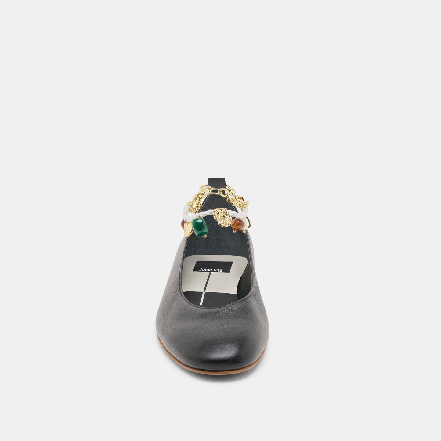Baiden Black Leather Ballet Flats Dolce Vita