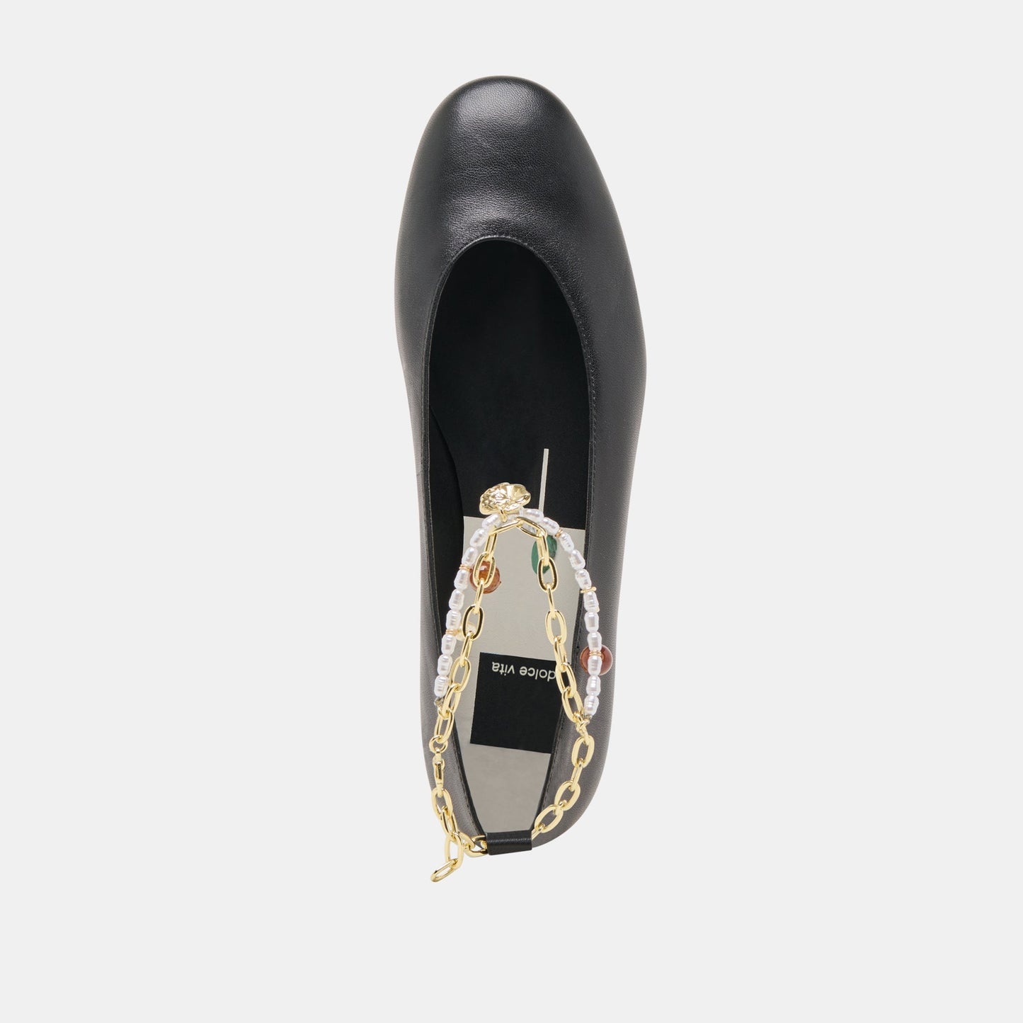 Baiden Black Leather Ballet Flats Dolce Vita