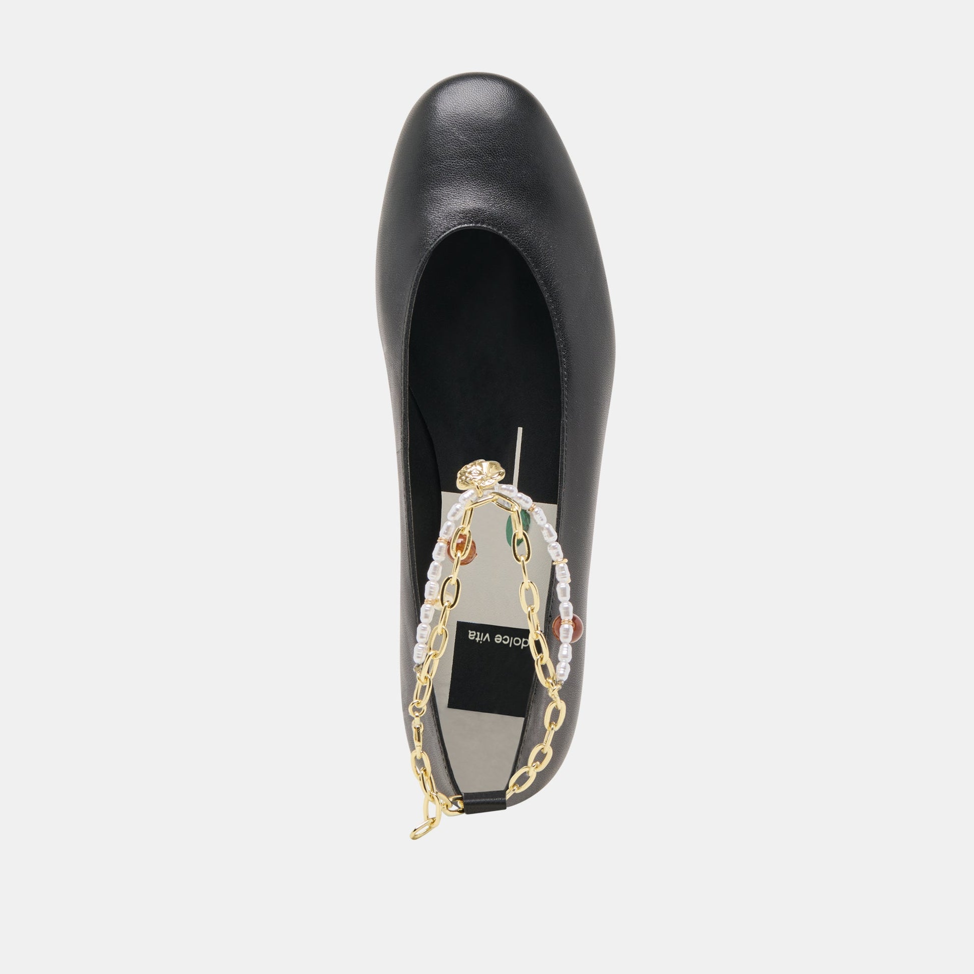 Baiden Black Leather Ballet Flats Dolce Vita