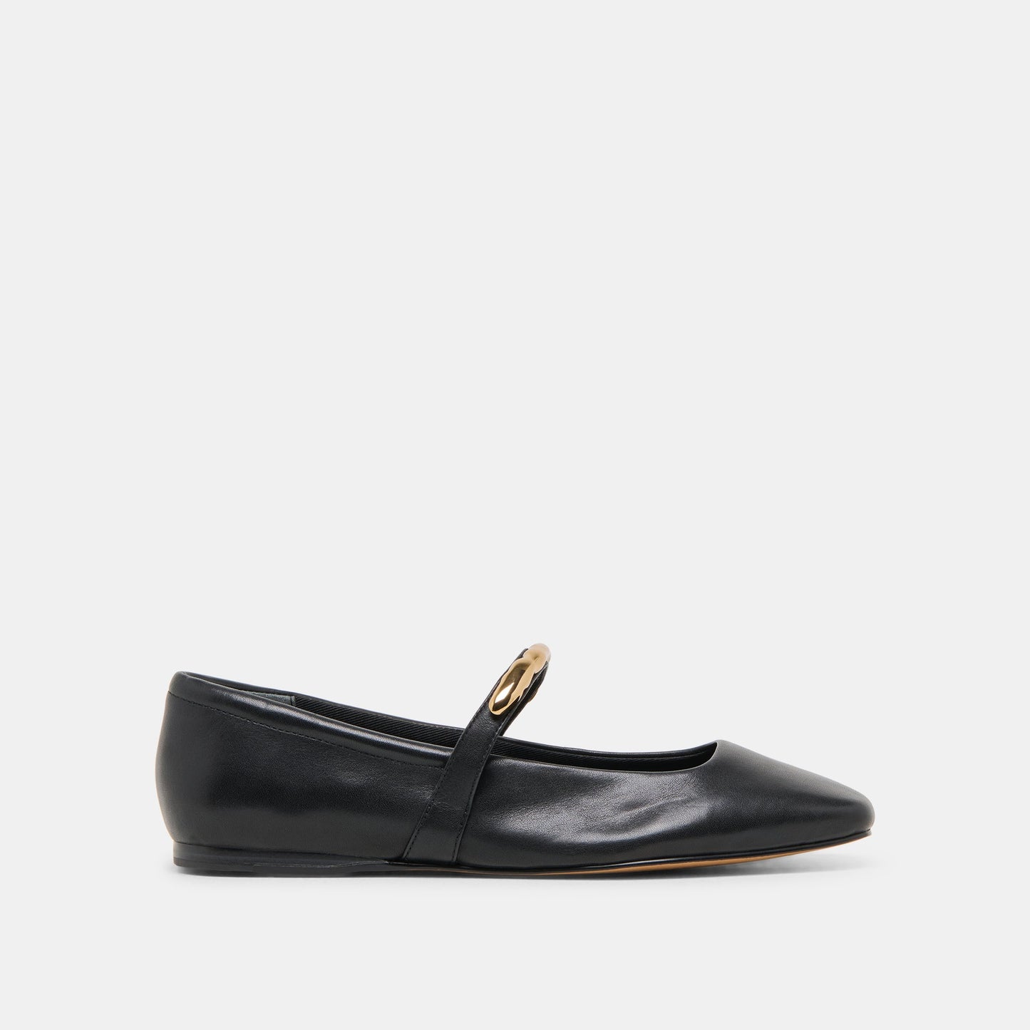 RADYA BALLET FLATS BLACK LEATHER Dolce Vita