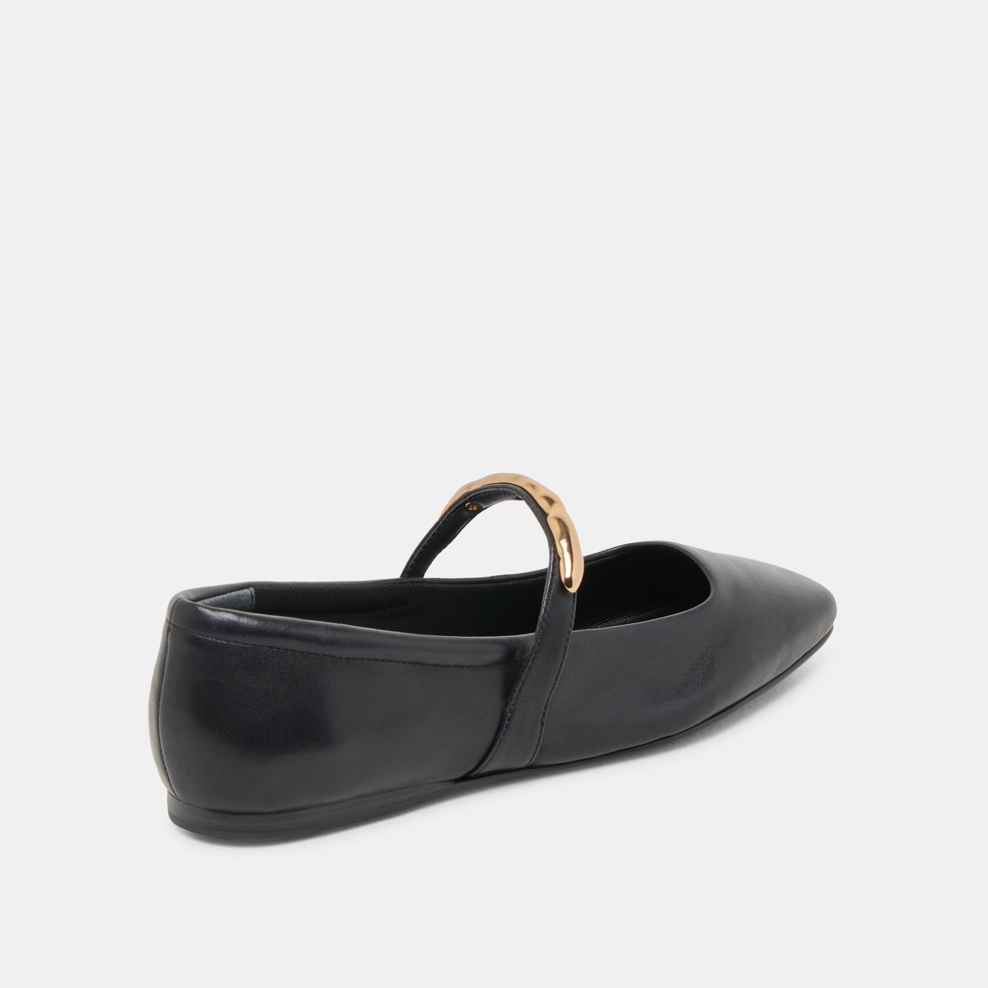 RADYA BALLET FLATS BLACK LEATHER Dolce Vita
