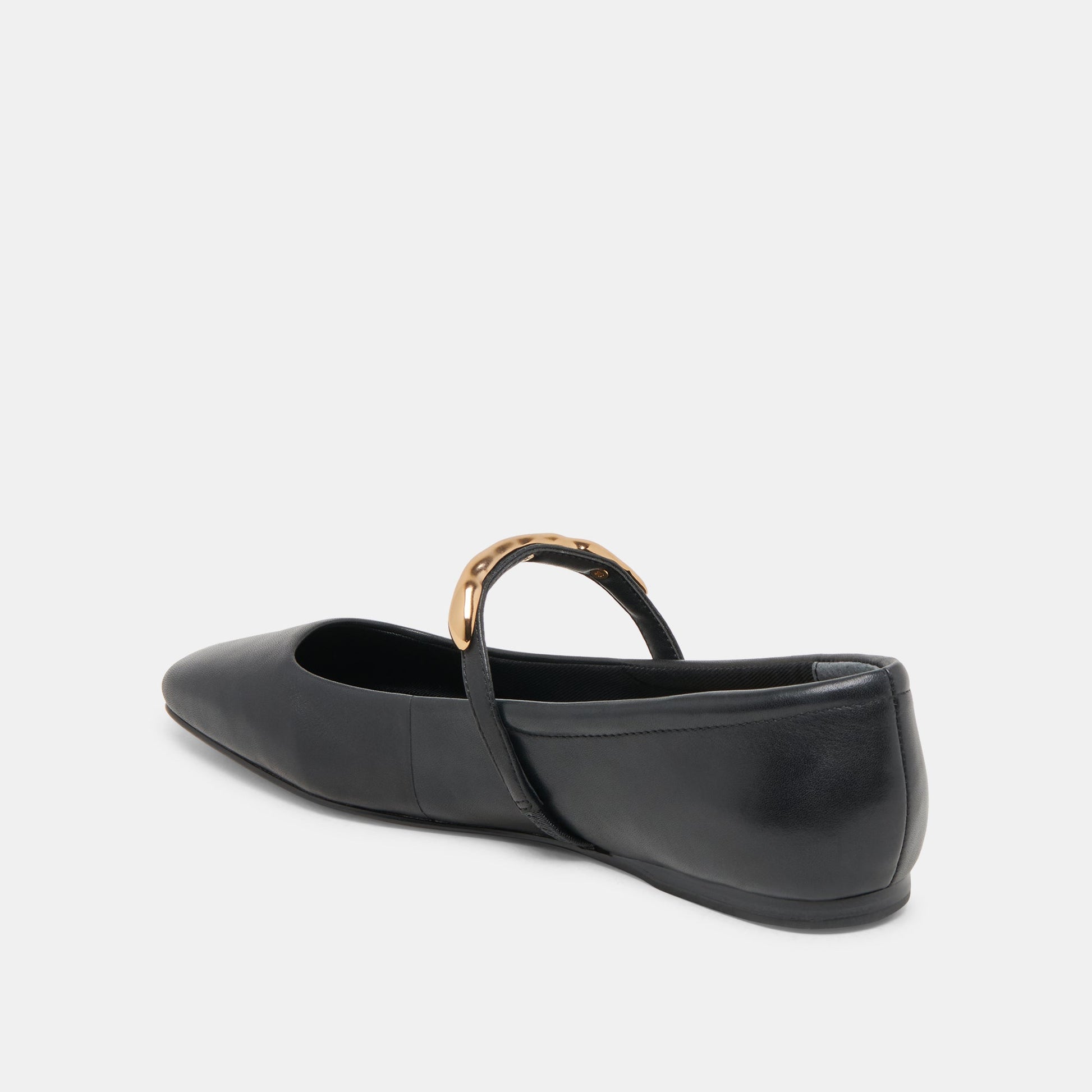 RADYA BALLET FLATS BLACK LEATHER Dolce Vita