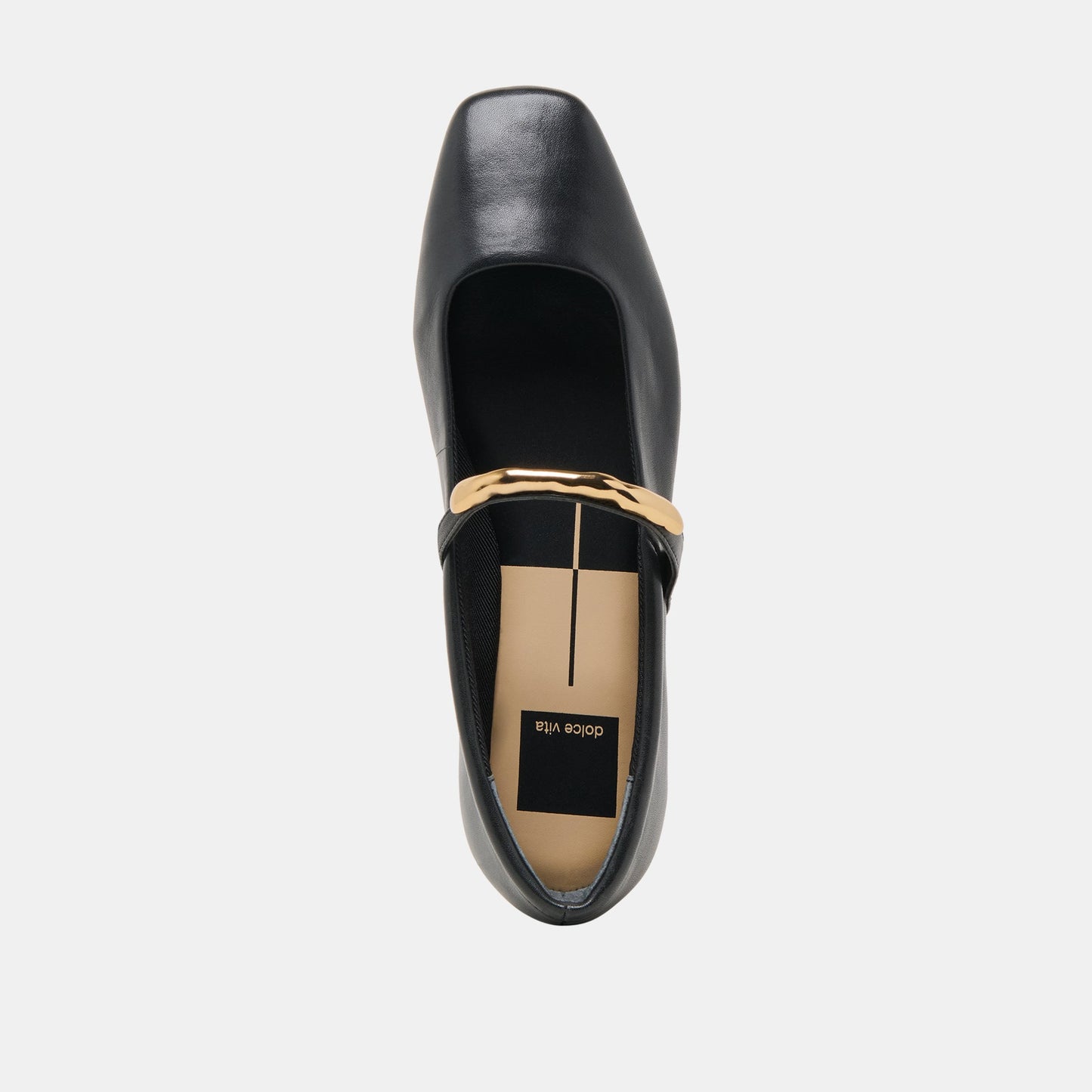 RADYA BALLET FLATS BLACK LEATHER Dolce Vita