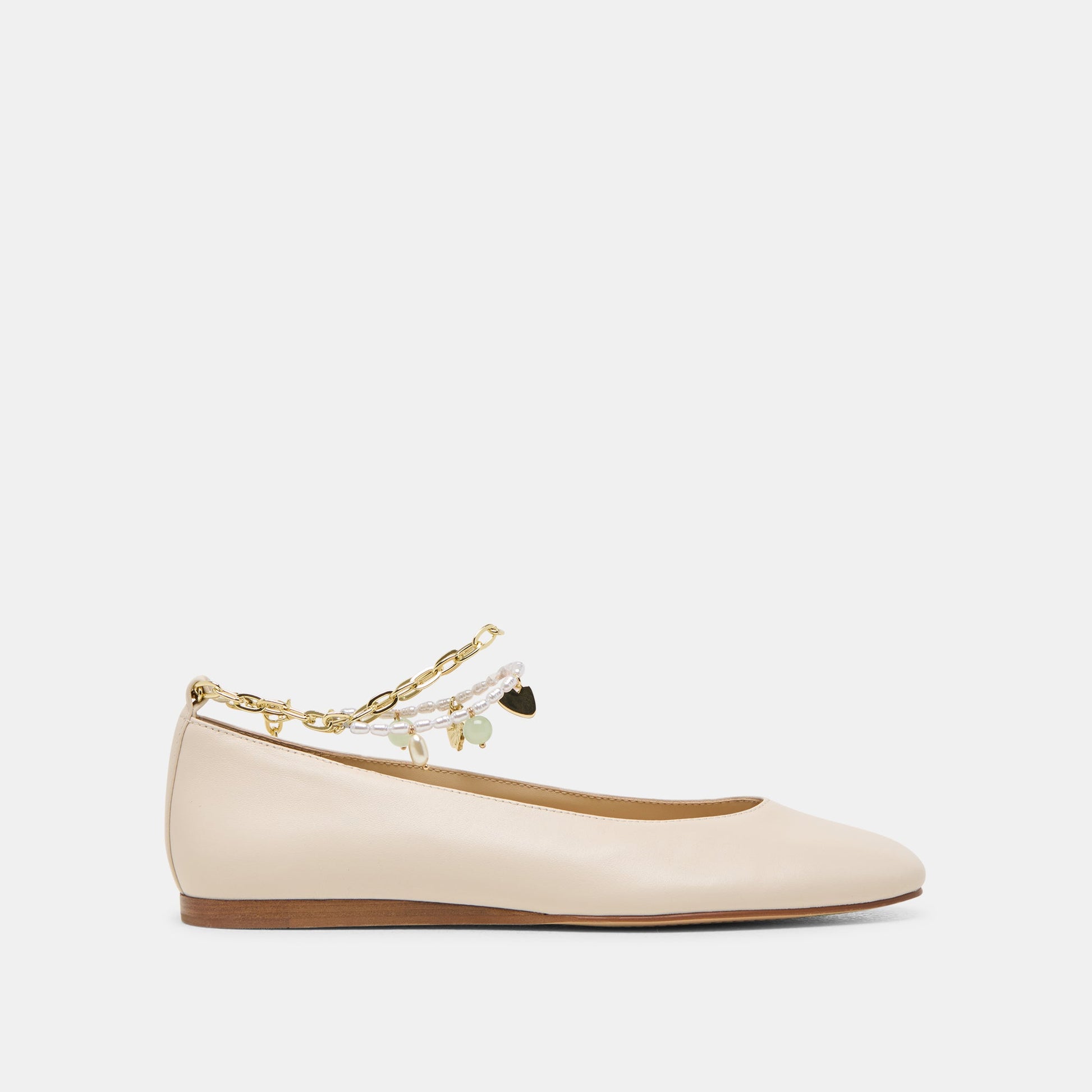 Baiden Bone Leather Ballet Flats Dolce Vita