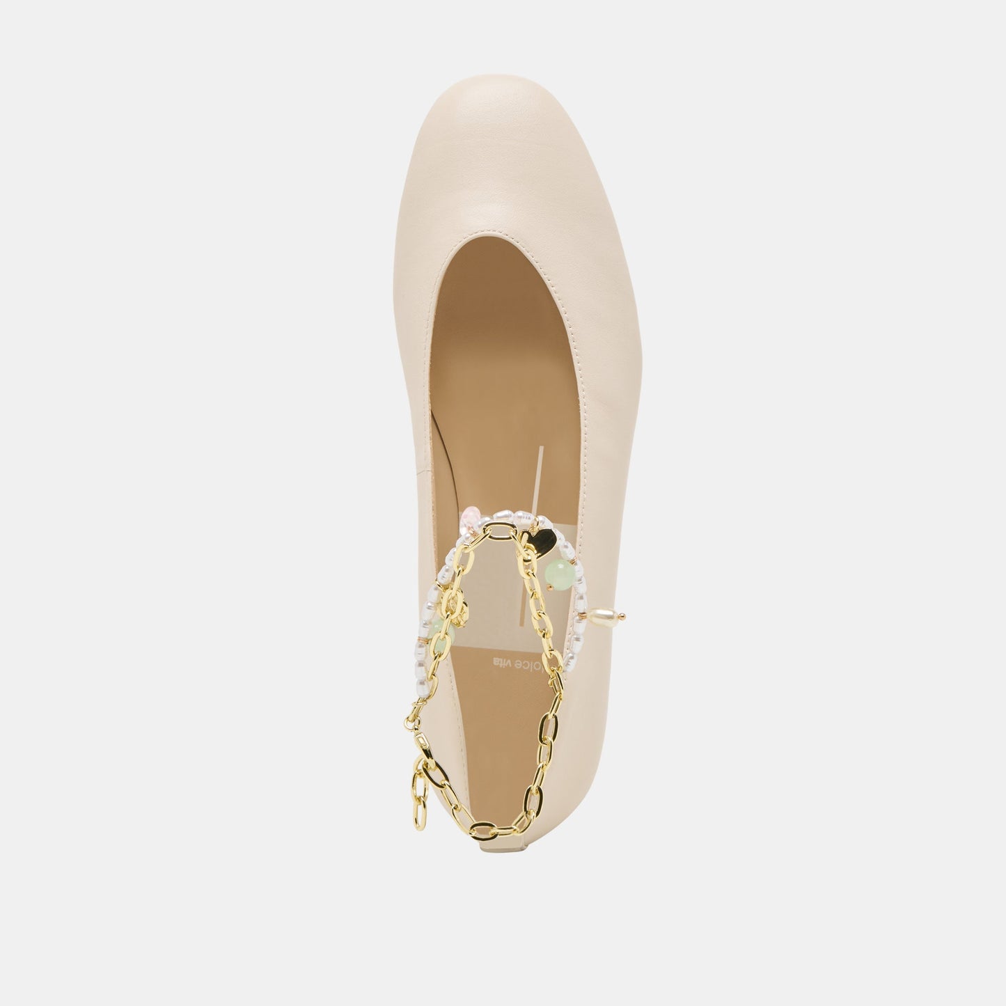 Baiden Bone Leather Ballet Flats Dolce Vita