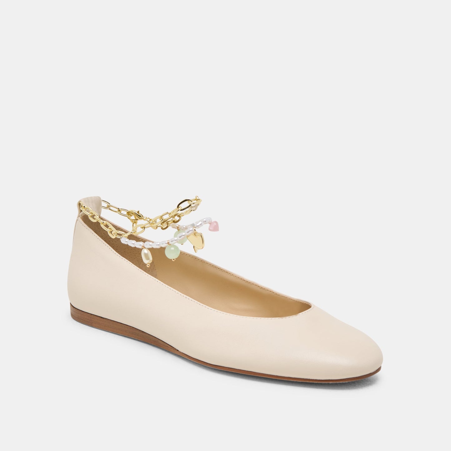 Baiden Bone Leather Ballet Flats Dolce Vita