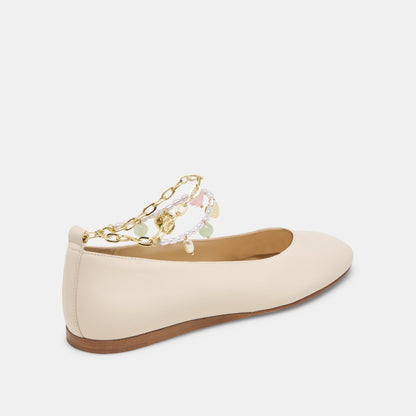 Baiden Bone Leather Ballet Flats Dolce Vita