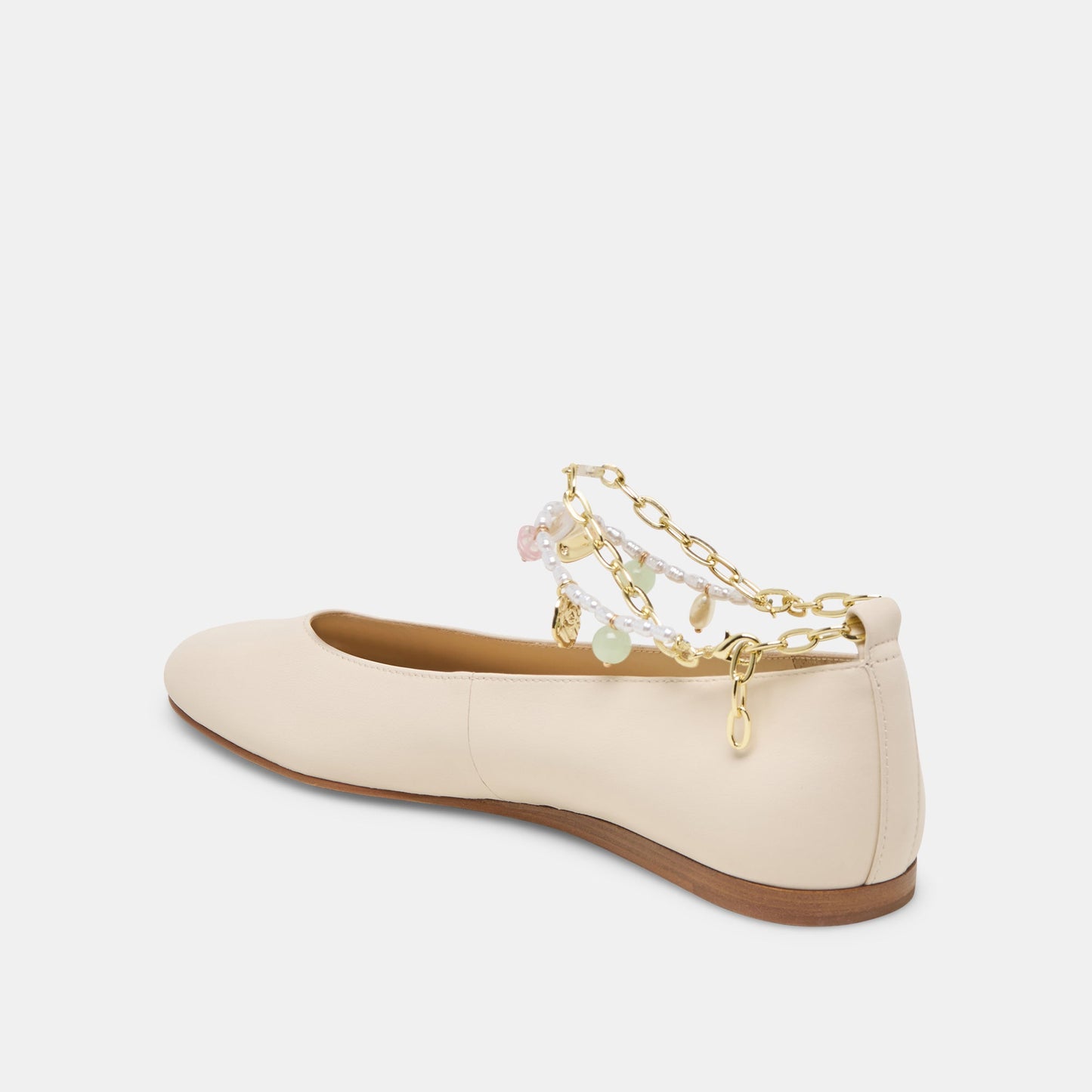 Baiden Bone Leather Ballet Flats Dolce Vita