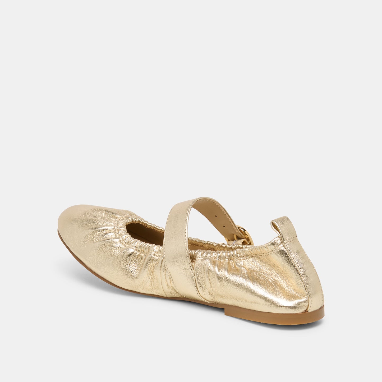 Caely Platinum Leather Ballet Flats Dolce Vita