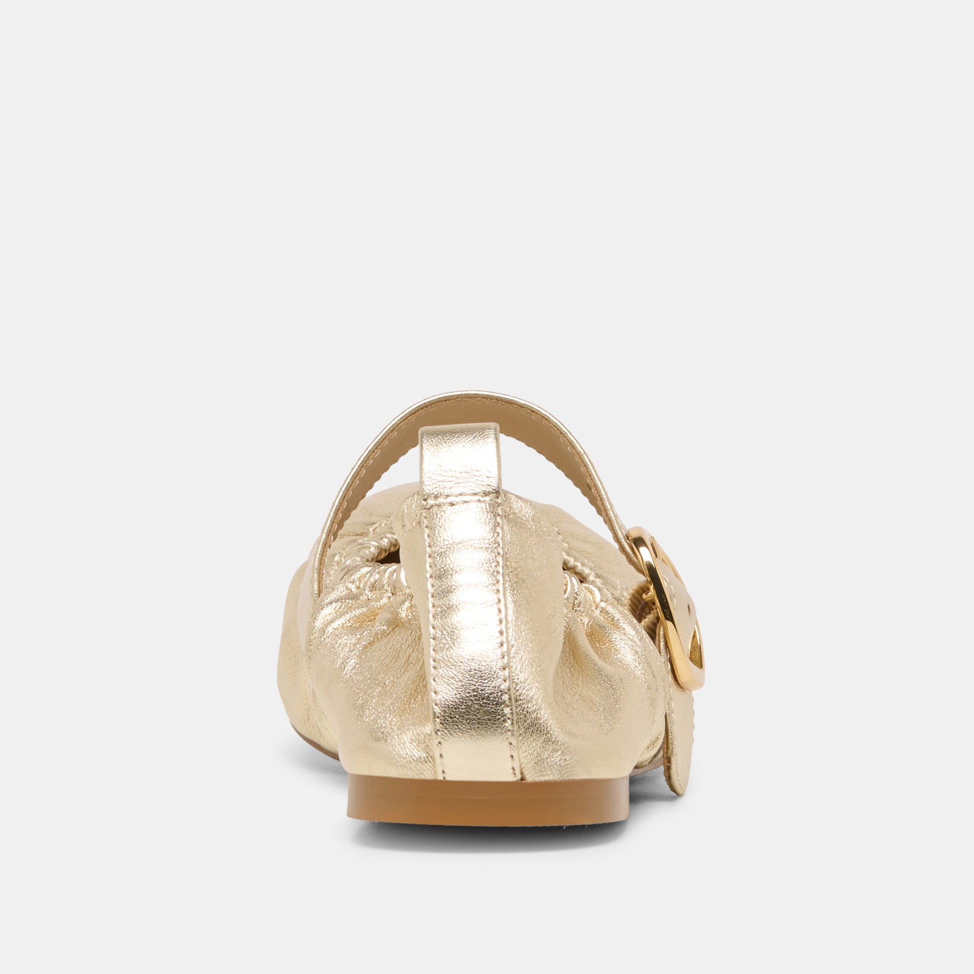 Caely Platinum Leather Ballet Flats Dolce Vita