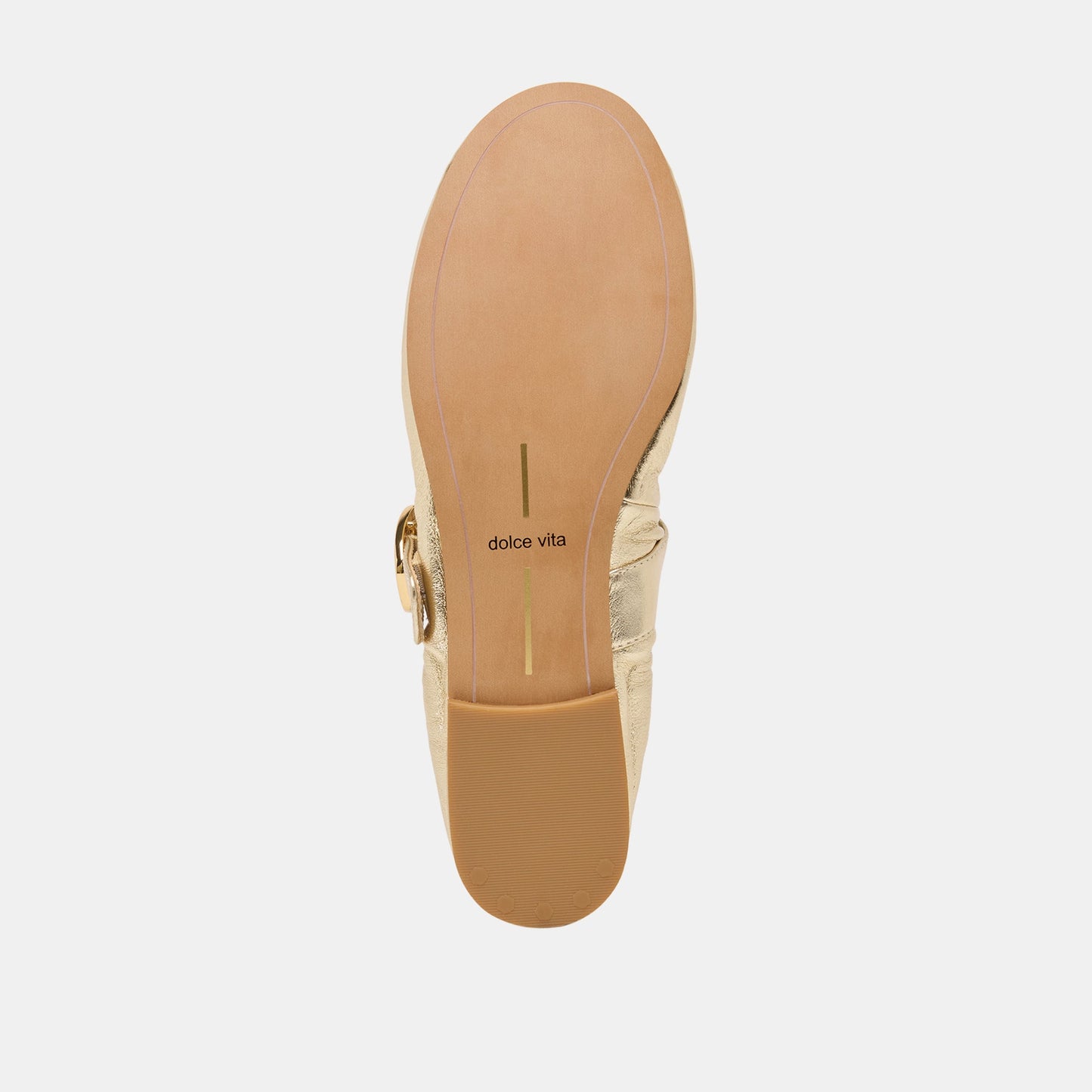 Caely Platinum Leather Ballet Flats Dolce Vita