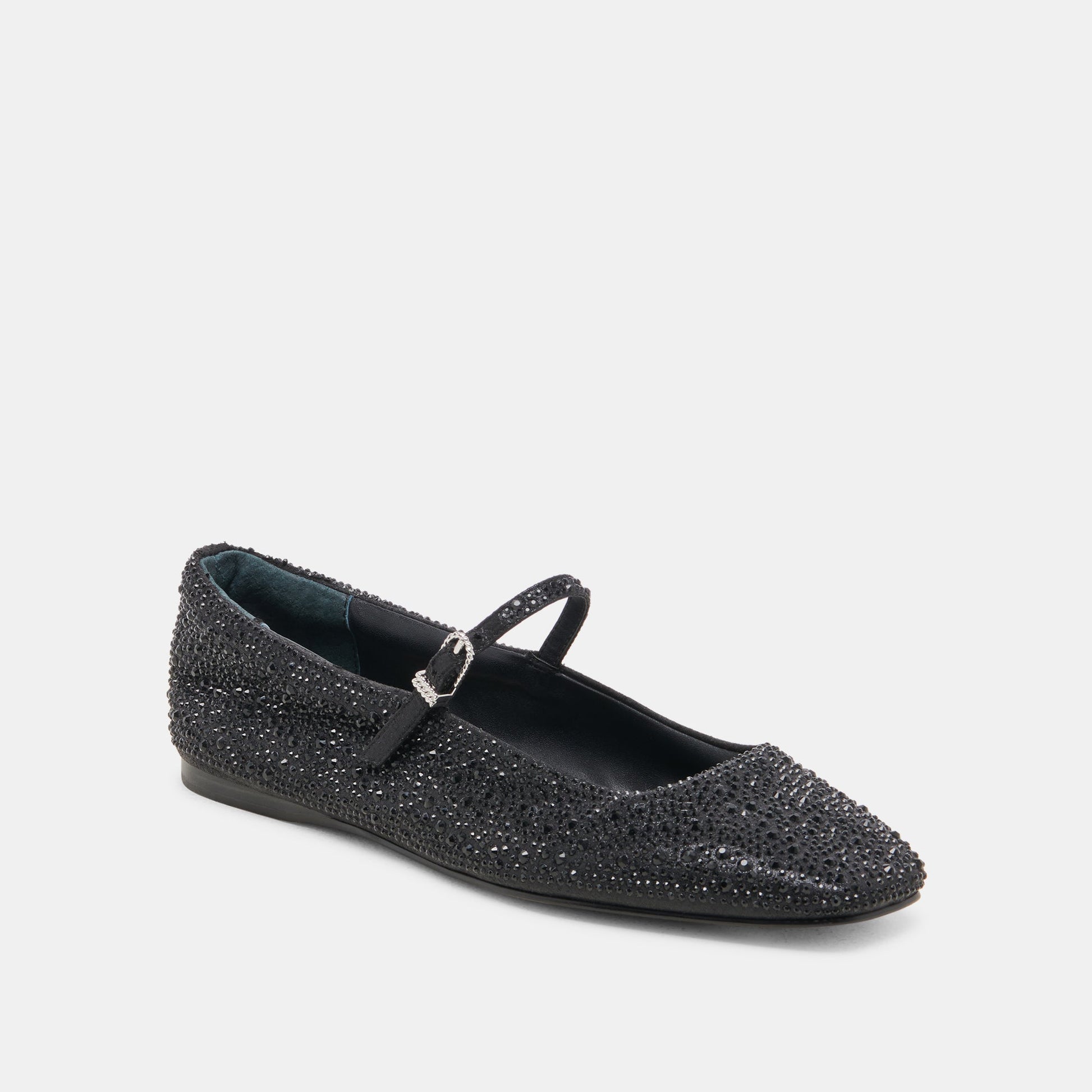 REYES CRYSTAL BALLET FLATS BLACK METALLIC CRYSTAL Dolce Vita