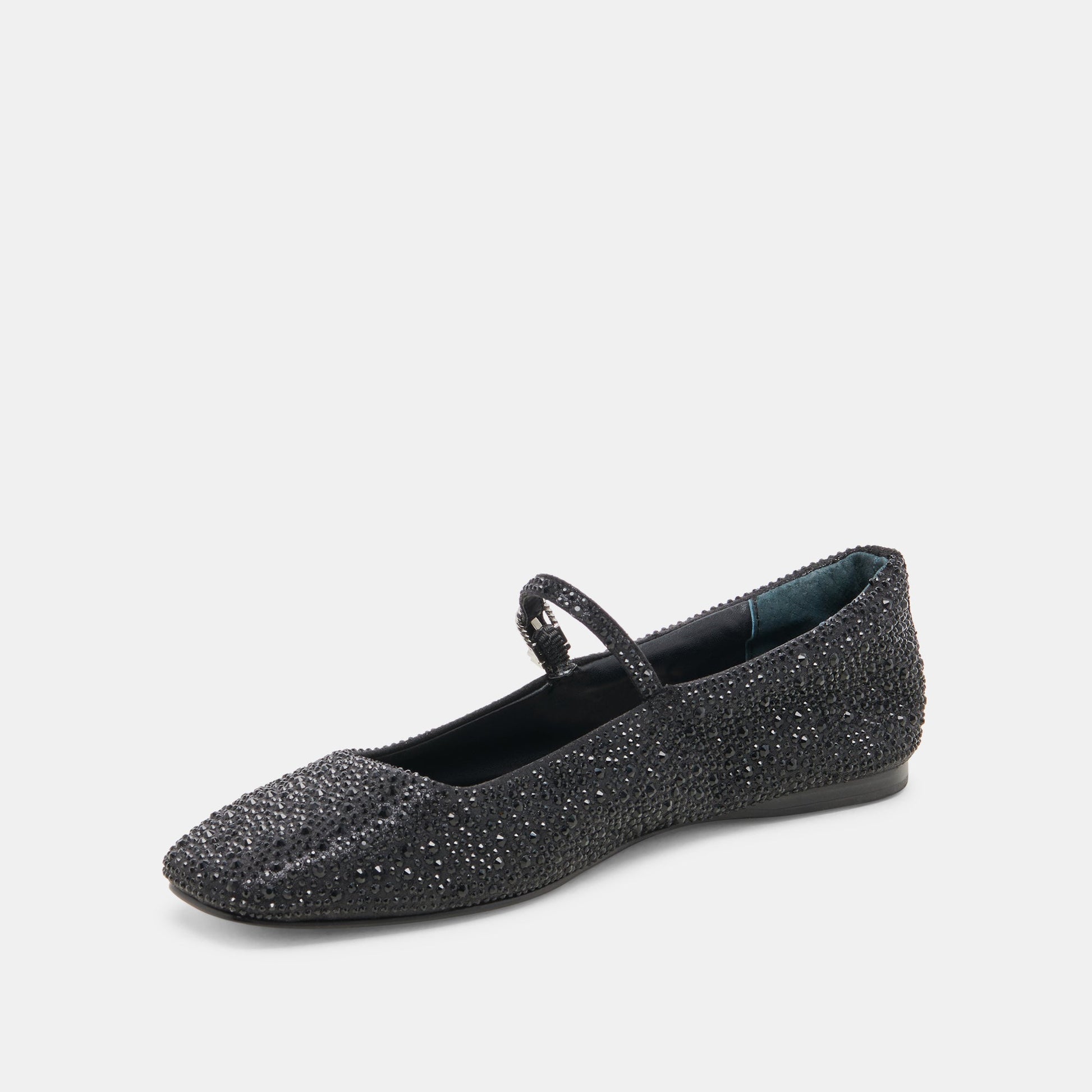REYES CRYSTAL BALLET FLATS BLACK METALLIC CRYSTAL Dolce Vita