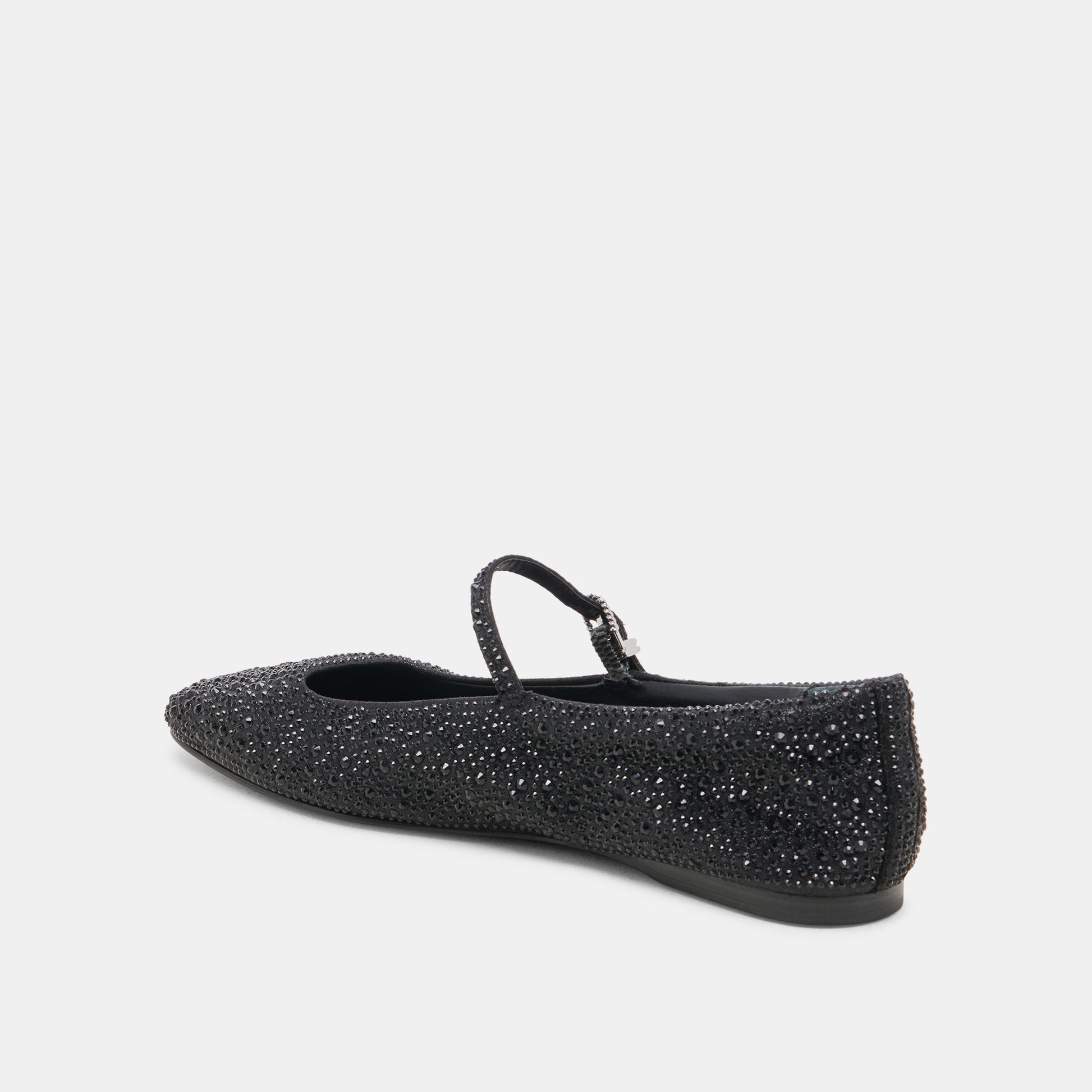 REYES CRYSTAL BALLET FLATS BLACK METALLIC CRYSTAL Dolce Vita