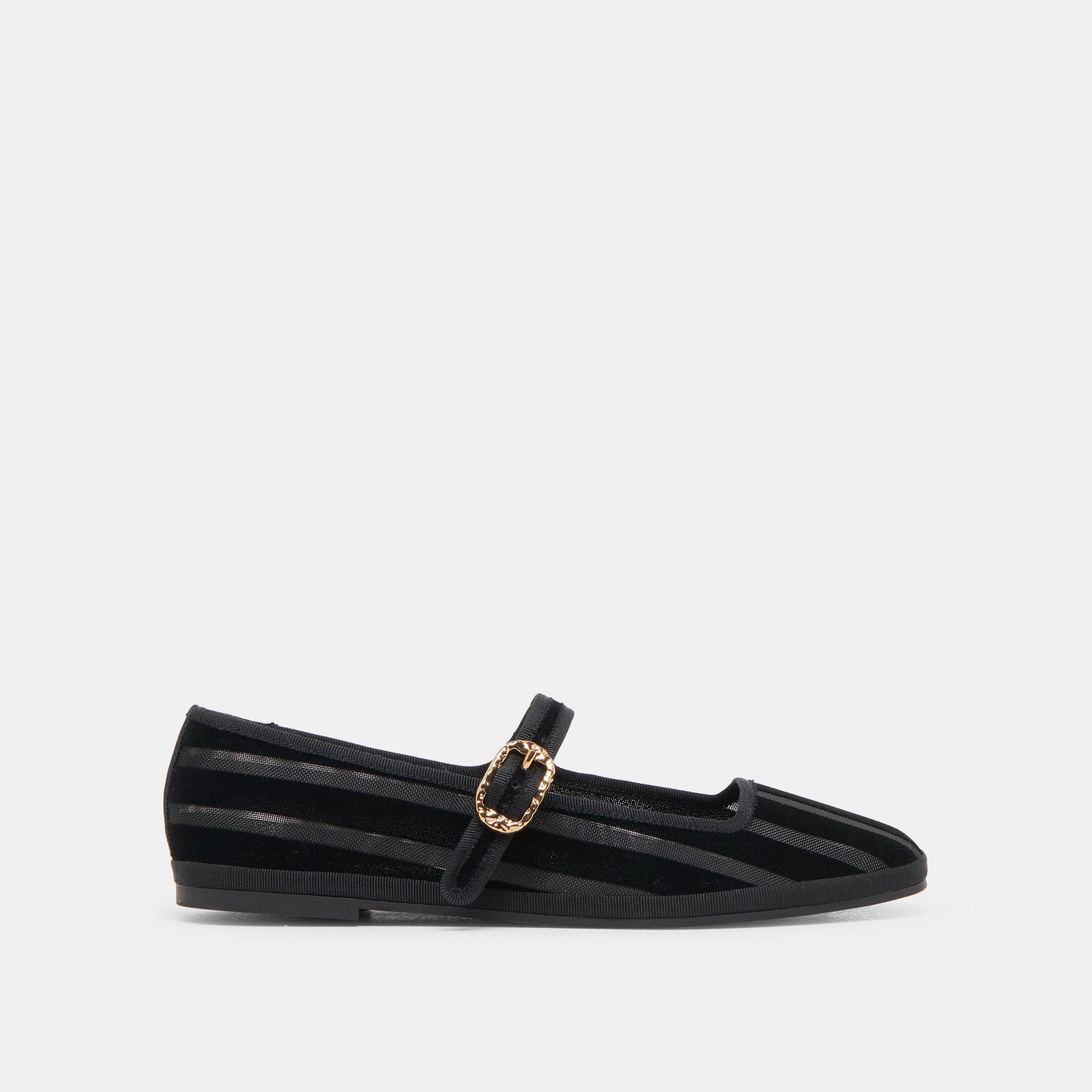 TAMEKA BALLET FLATS BLACK STRIPE MESH Dolce Vita