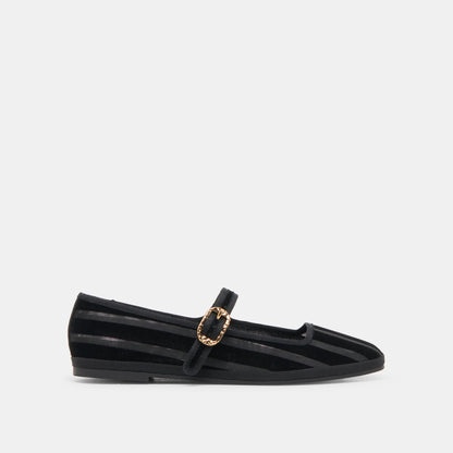 TAMEKA BALLET FLATS BLACK STRIPE MESH Dolce Vita