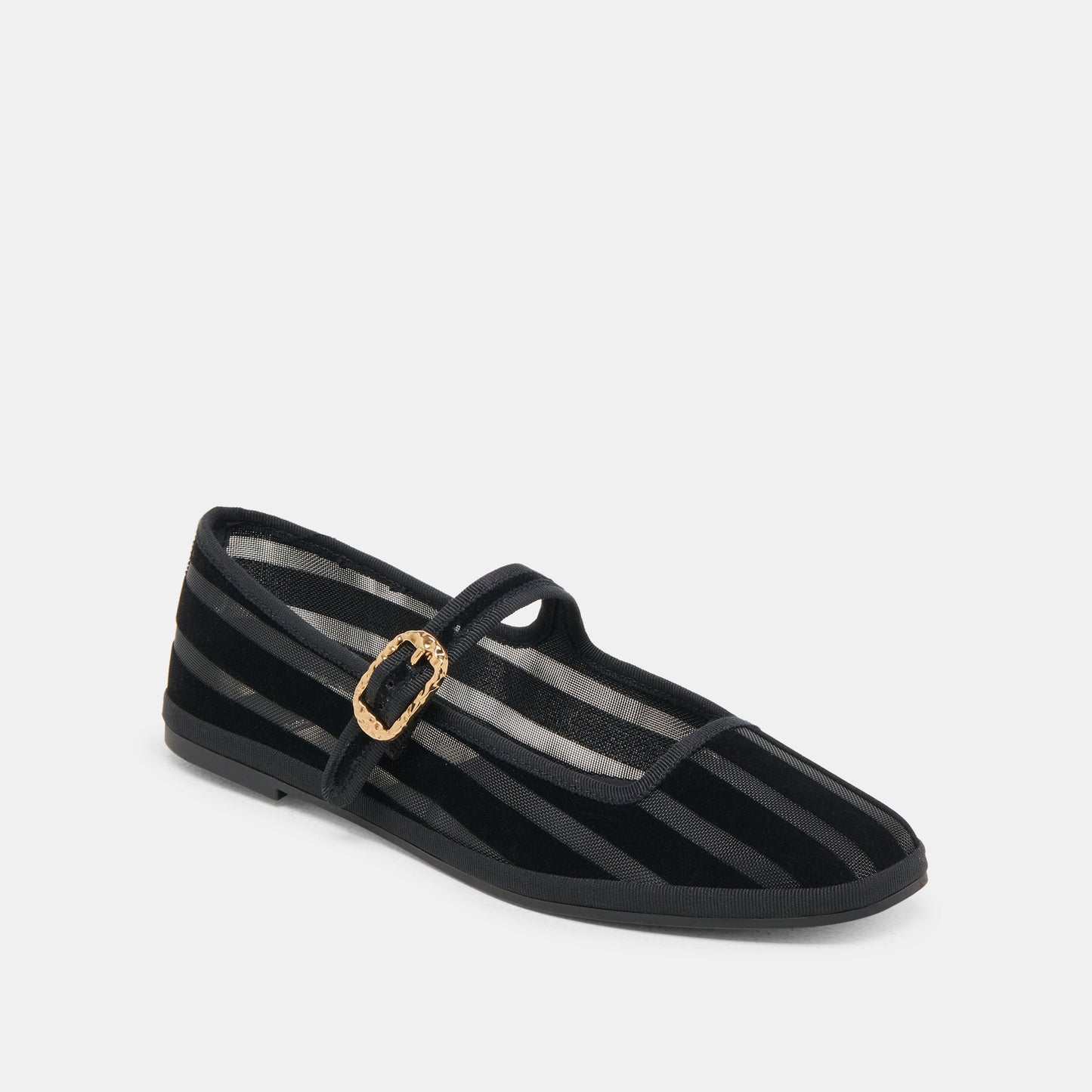 TAMEKA BALLET FLATS BLACK STRIPE MESH Dolce Vita
