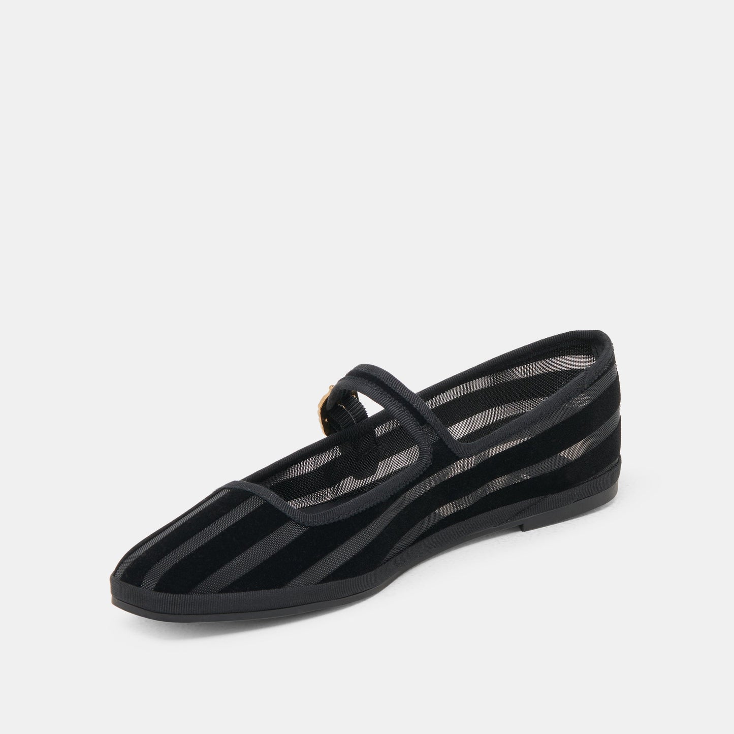 TAMEKA BALLET FLATS BLACK STRIPE MESH Dolce Vita