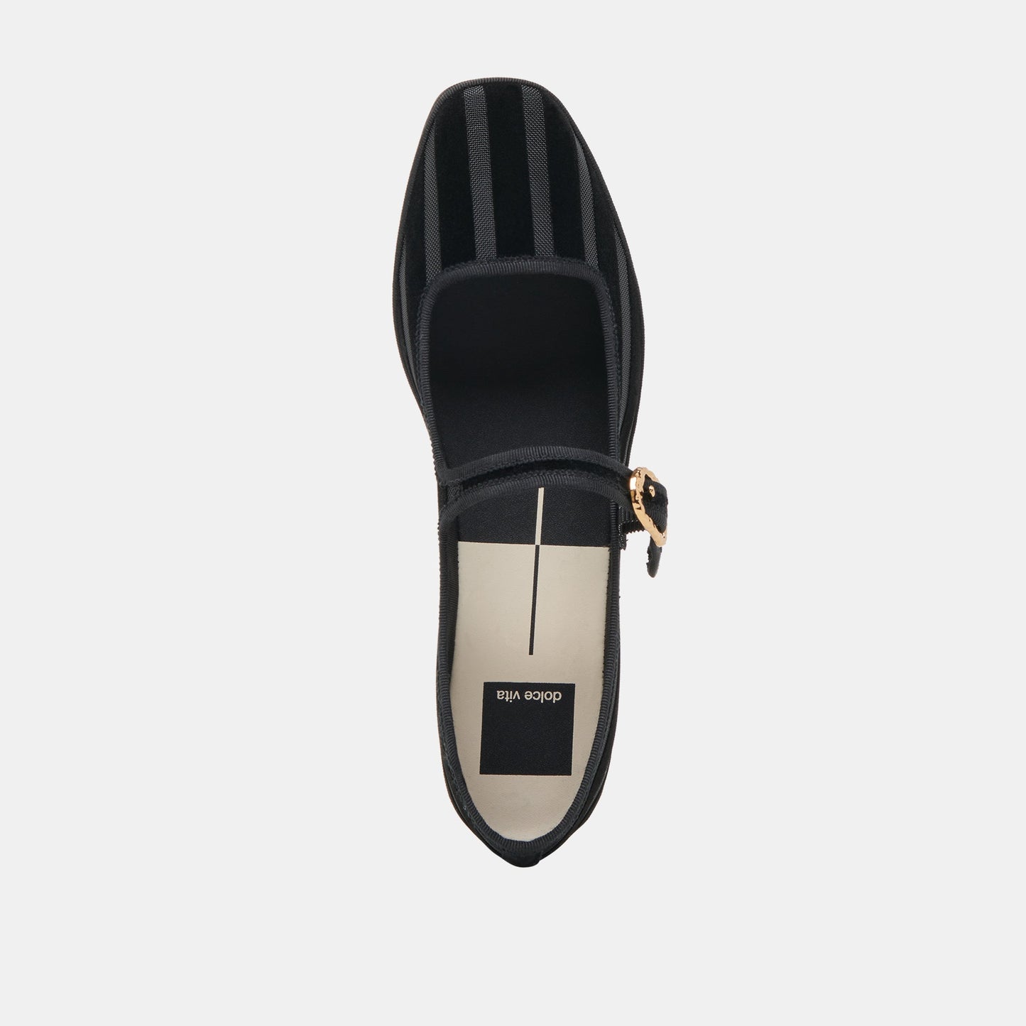 TAMEKA BALLET FLATS BLACK STRIPE MESH Dolce Vita