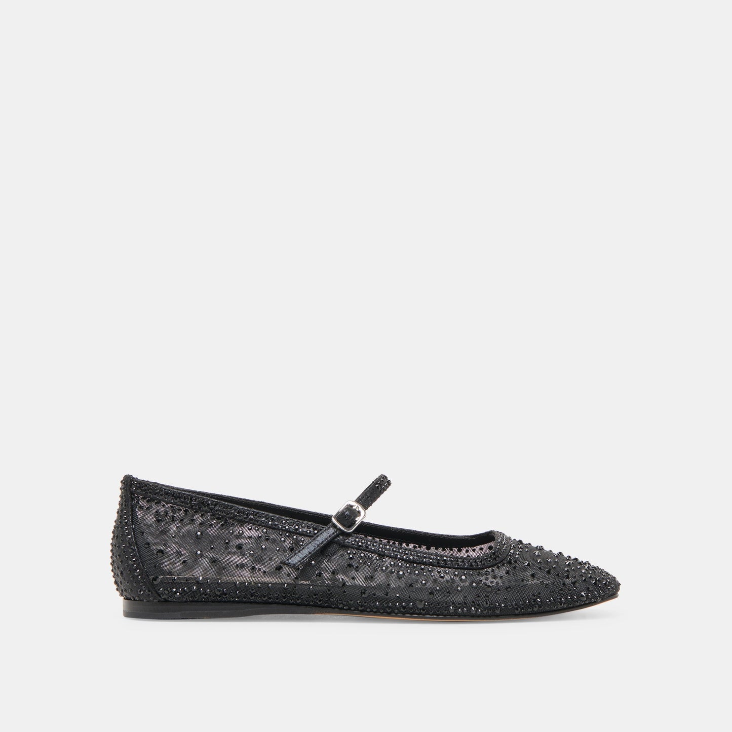 REYES CRYSTAL BALLET FLATS BLACK MESH Dolce Vita
