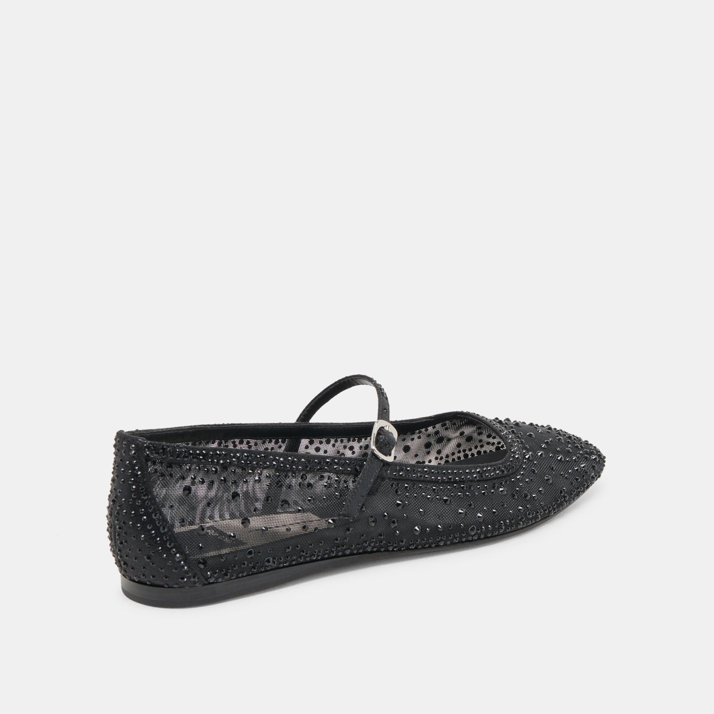 REYES CRYSTAL BALLET FLATS BLACK MESH Dolce Vita