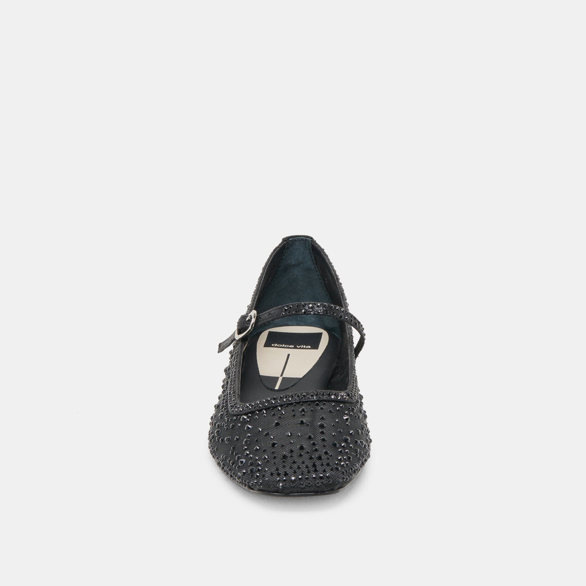 REYES CRYSTAL BALLET FLATS BLACK MESH Dolce Vita