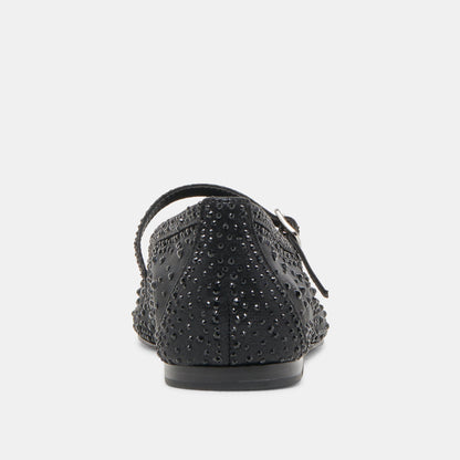 REYES CRYSTAL BALLET FLATS BLACK MESH Dolce Vita