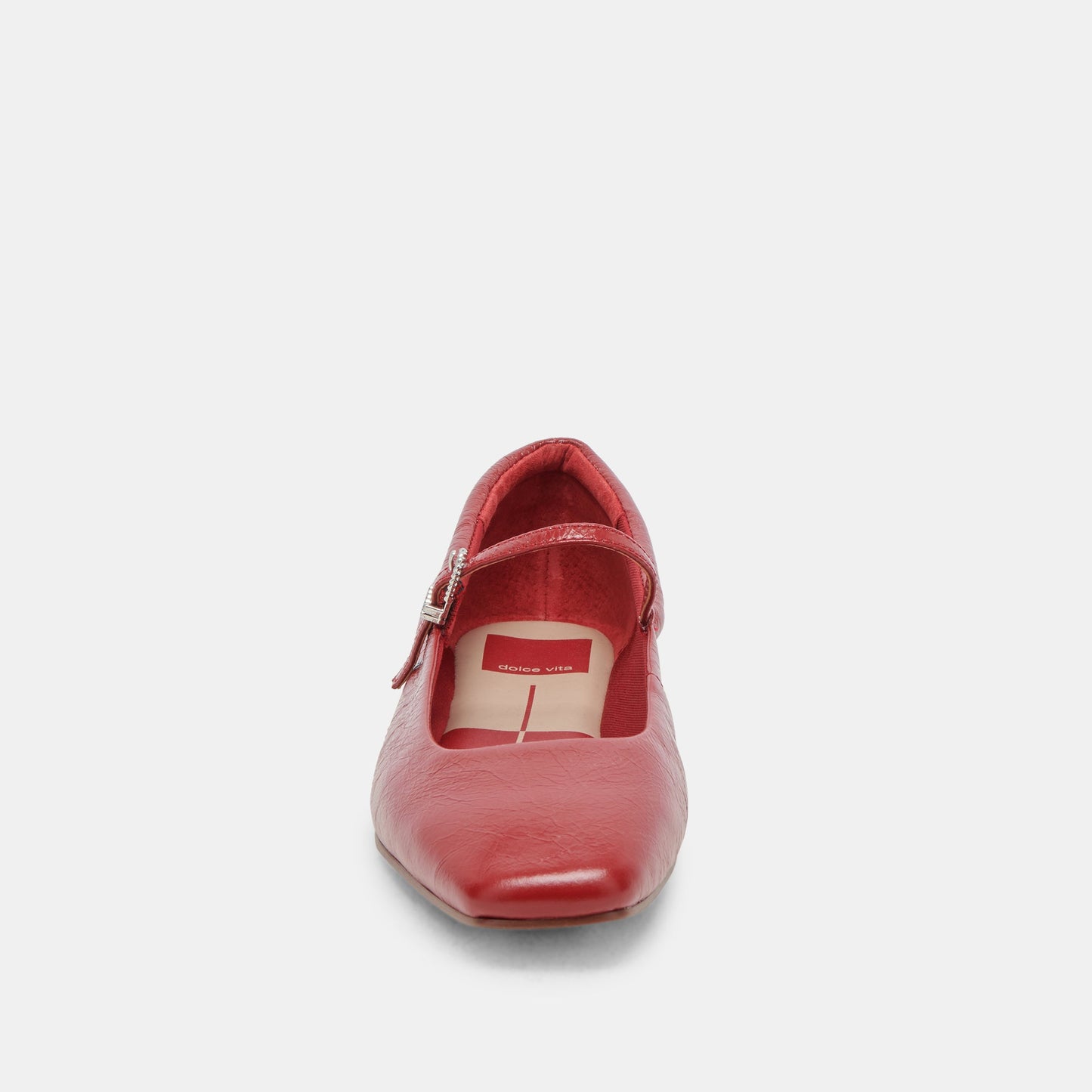 Reyes Ballet Flats Red Crinkle Patent Dolce Vita