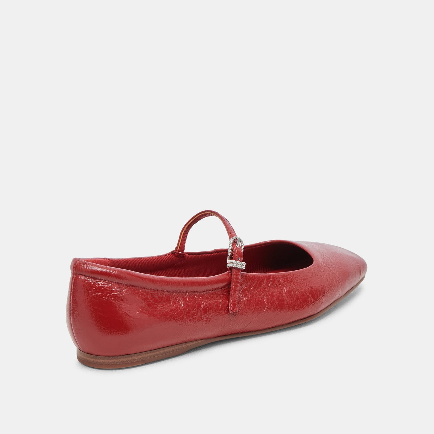 Reyes Ballet Flats Red Crinkle Patent Dolce Vita