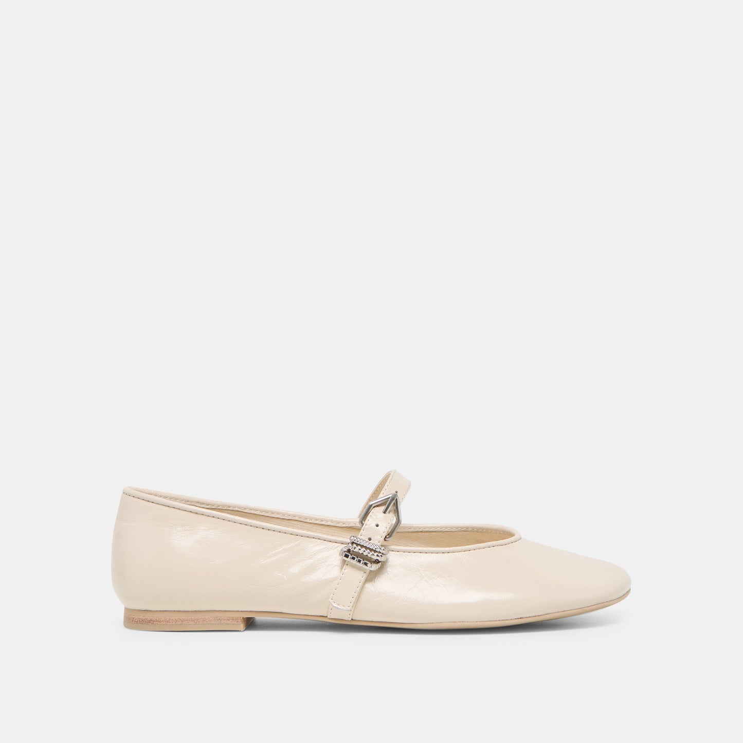 Alizza Creme Crinkle Patent Ballet Flats Dolce Vita