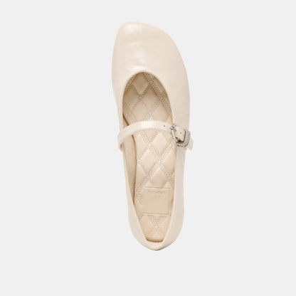 Alizza Creme Crinkle Patent Ballet Flats Dolce Vita
