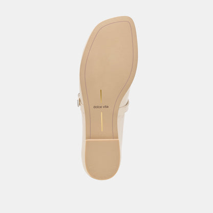 Alizza Creme Crinkle Patent Ballet Flats Dolce Vita