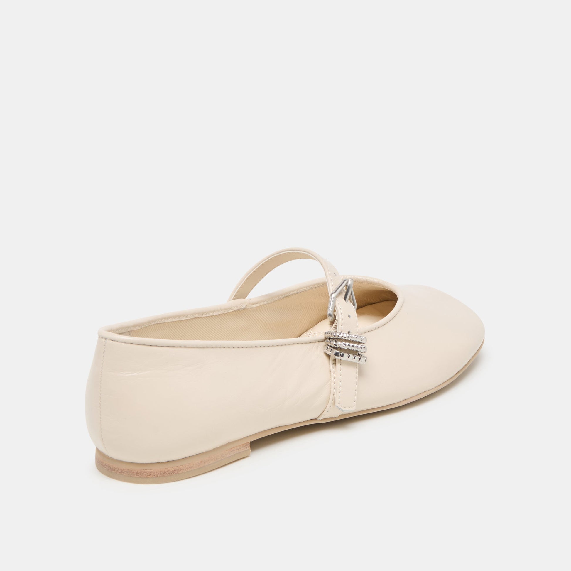 Alizza Creme Crinkle Patent Ballet Flats Dolce Vita