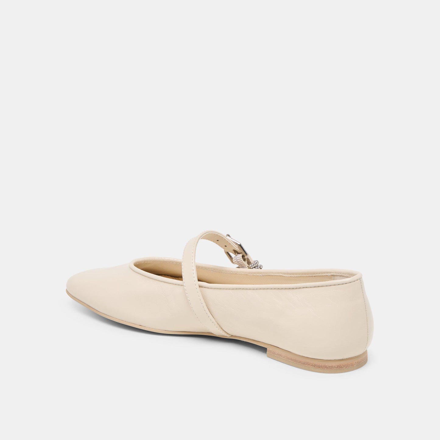 Alizza Creme Crinkle Patent Ballet Flats Dolce Vita