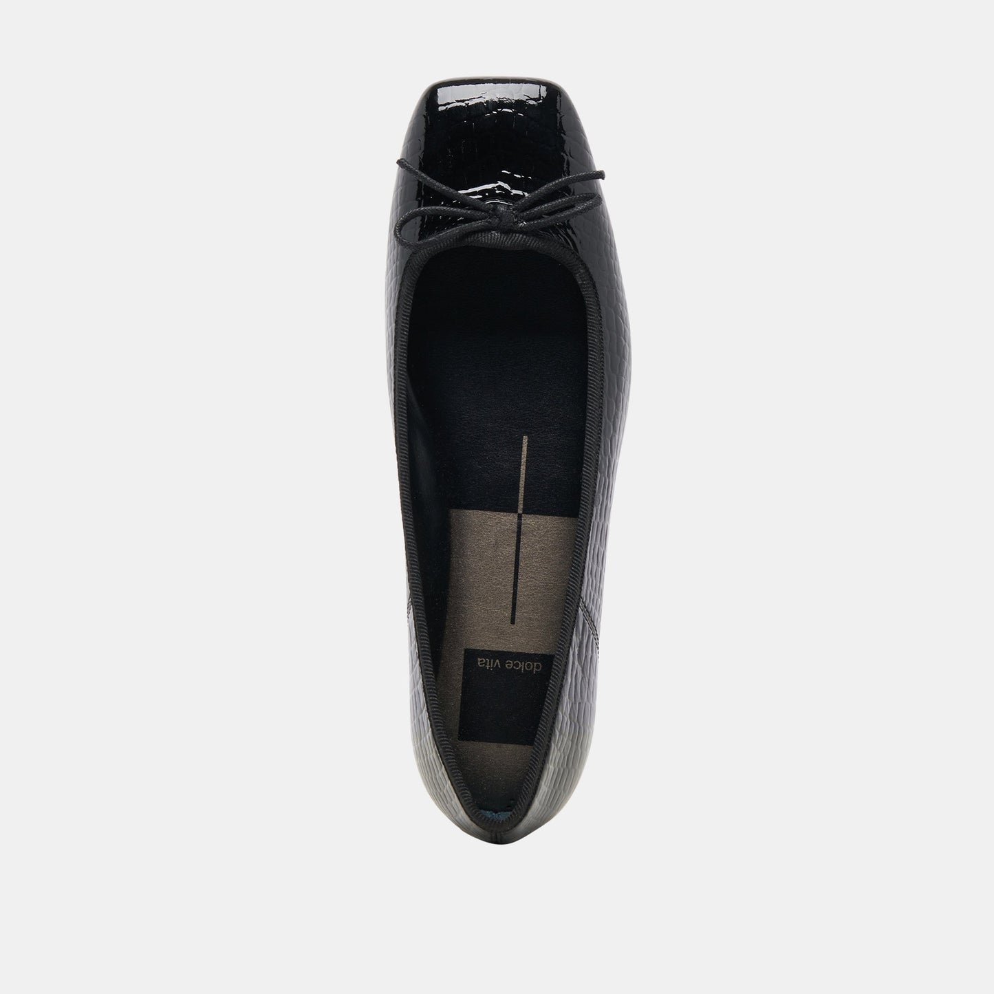 Anisa Ballet Flats NOIR EMBOSSED LEATHER Dolce Vita