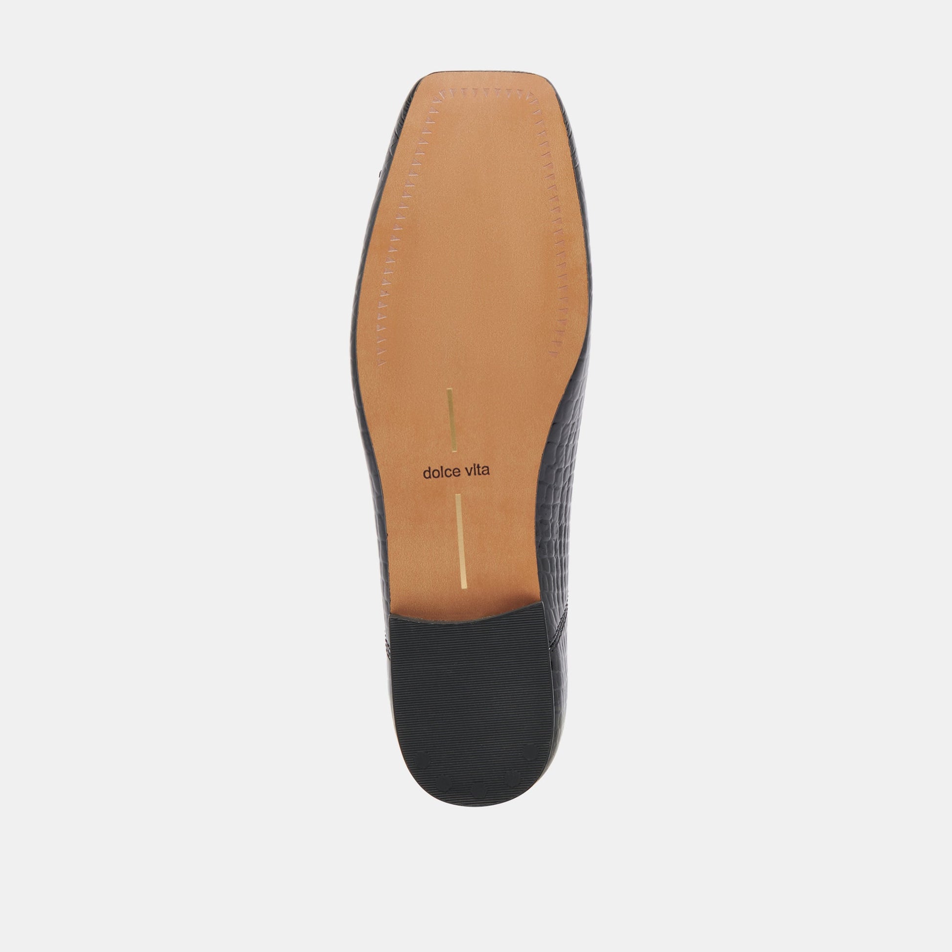 Anisa Ballet Flats NOIR EMBOSSED LEATHER Dolce Vita